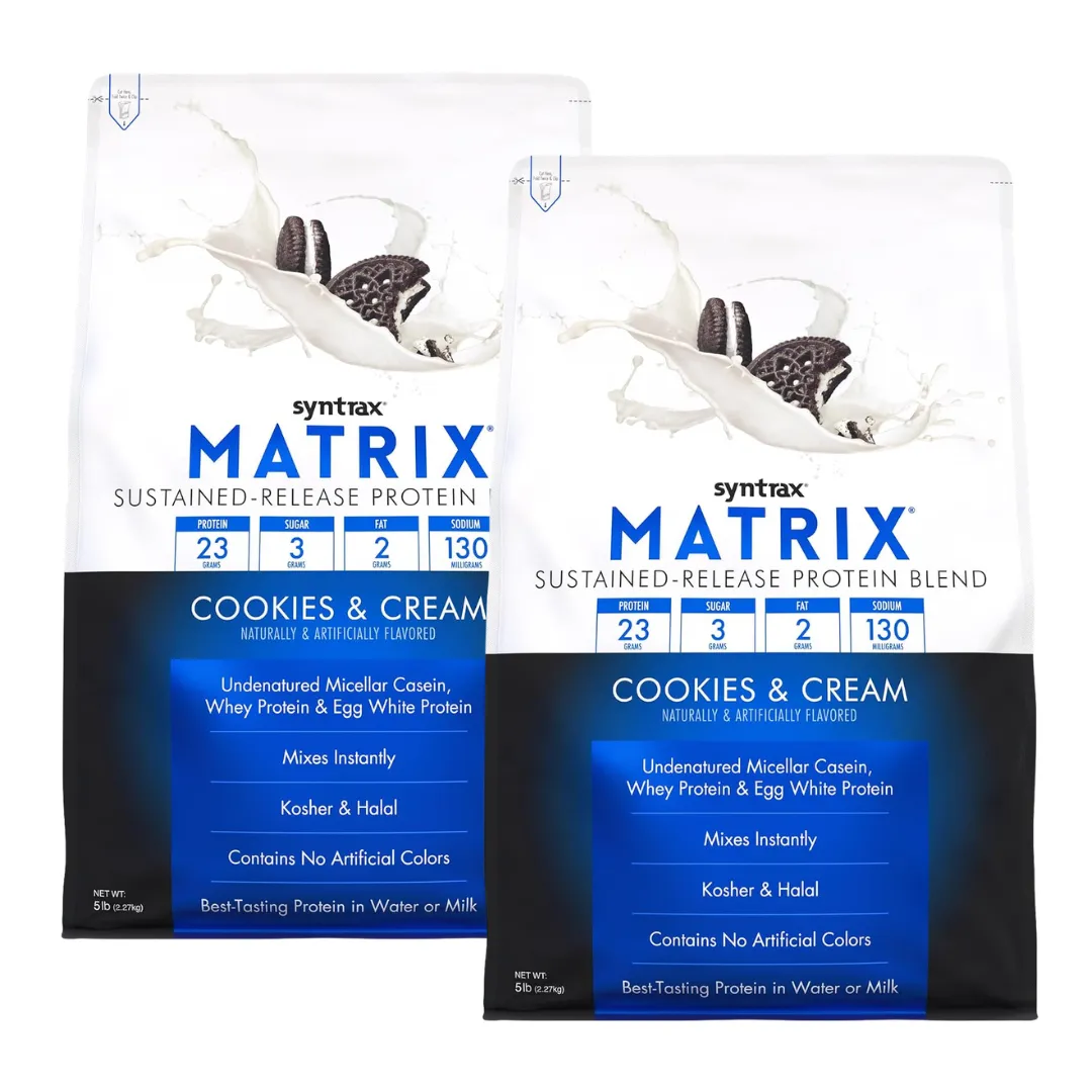 PACK X 02 - PROTEINA MATRIX 5 LB SYNTRAX - COOKIE AND CREAM - 1