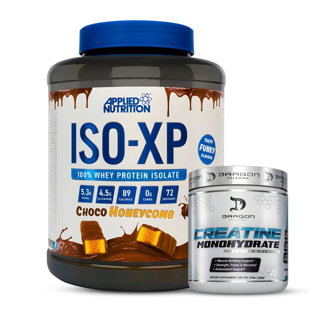 PROTEINA ISO XP 1.8  KG - CHOCO HONEYCOMB + CREATINA DRAGON PHARMA 300 G - 1