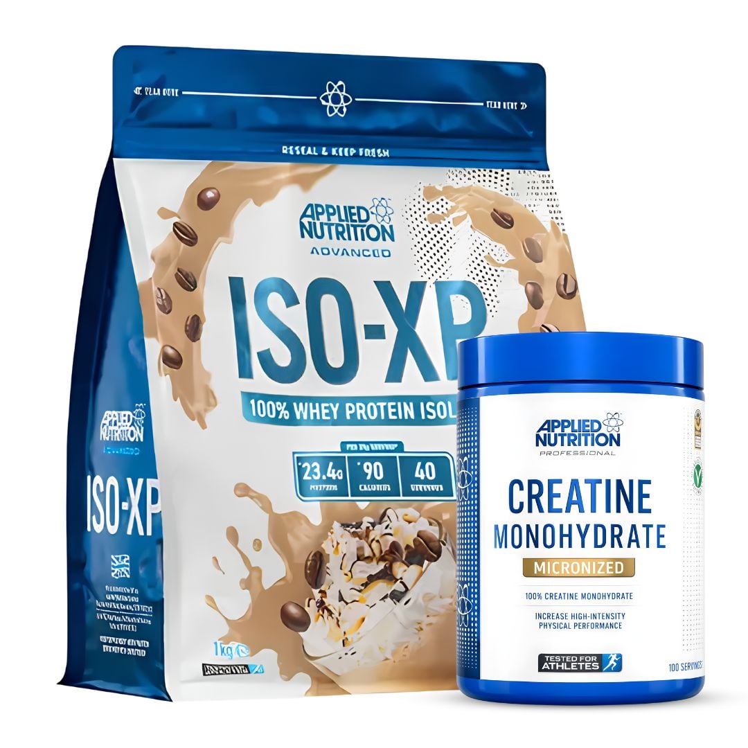 PROTEINA ISO XP 1 KG - CAFÉ LATTE + CREATINA APPLIED NUTRITION 500 G - 1