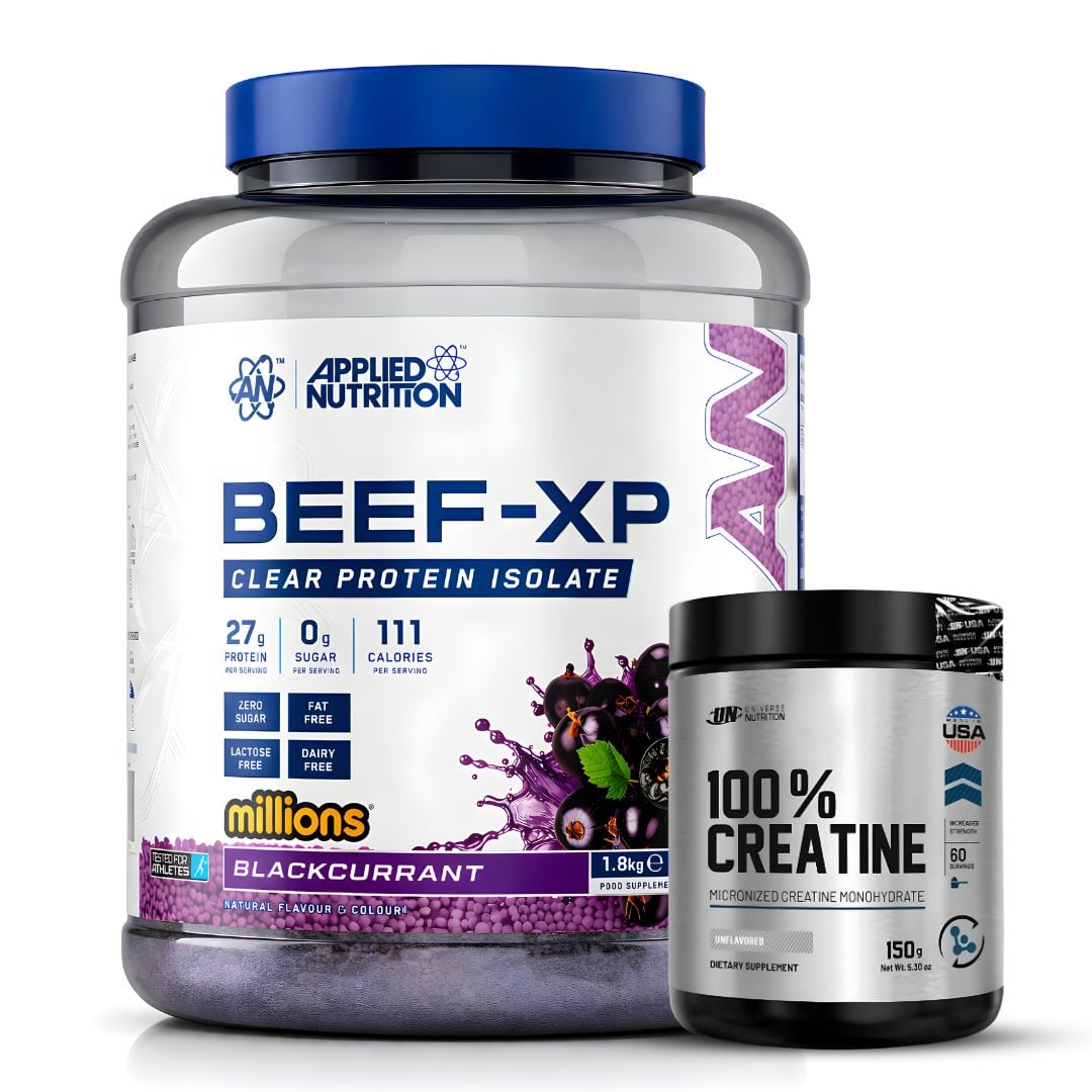 PROTEINA DE CARNE BEEF XP 1.8 KG - BLACKCURRANT + CREATINA UNIVERSE NUTRITION 150 G - 1