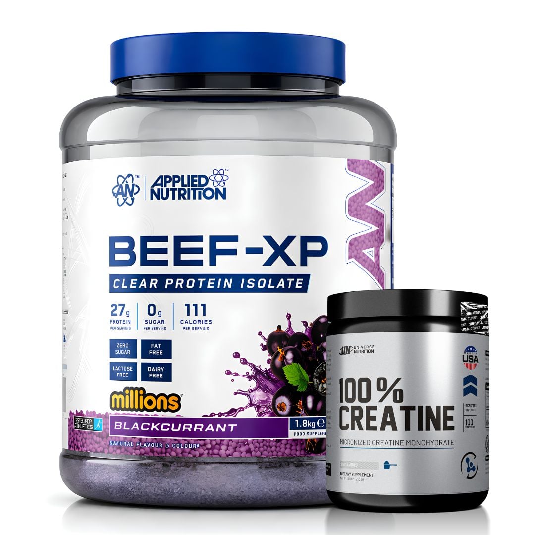 PROTEINA DE CARNE BEEF XP 1.8 KG - BLACKCURRANT + CREATINA UNIVERSE NUTRITION 250 G - 1