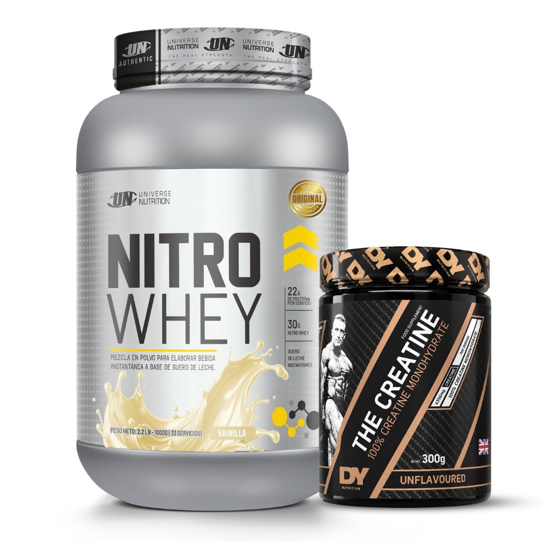 PROTEINA NITRO WHEY 1 KG - VAINILLA + CREATINA DORIAN YATES 300 G - 1