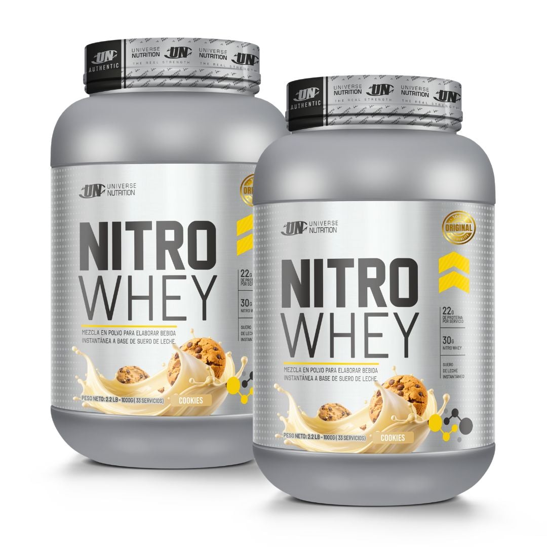 PACK X 02 - PROTEINA NITRO WHEY 1 KG - COOKIE AND CREAM - 1