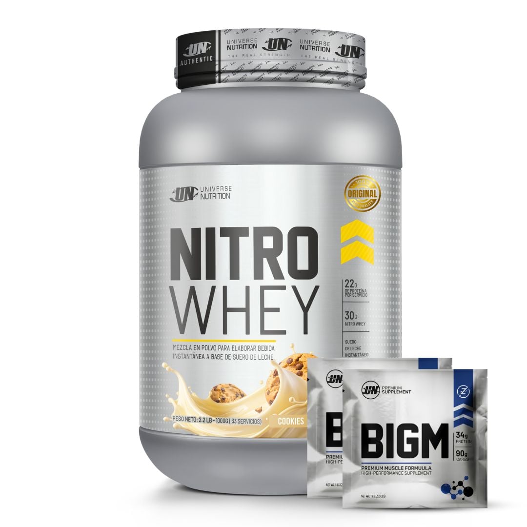 PROTEINA NITRO WHEY 1 KG - COOKIE AND CREAM + 2 SACHET DIABOLUS - 1