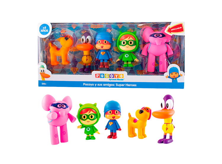SET DE FIGURAS SEMIARTICULABLES POCOYO POCOYOM-5 - 1