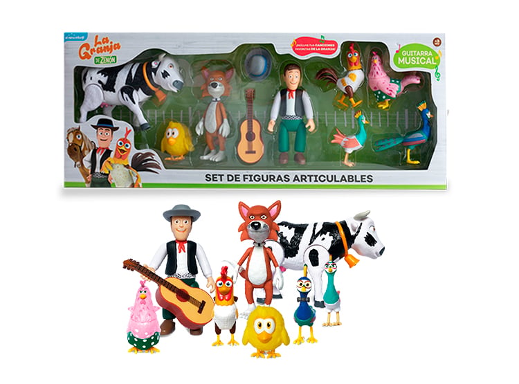 SET DE FIGURAS ARTICULABLES LA GRANJA DE ZENON GZM-9V - 1