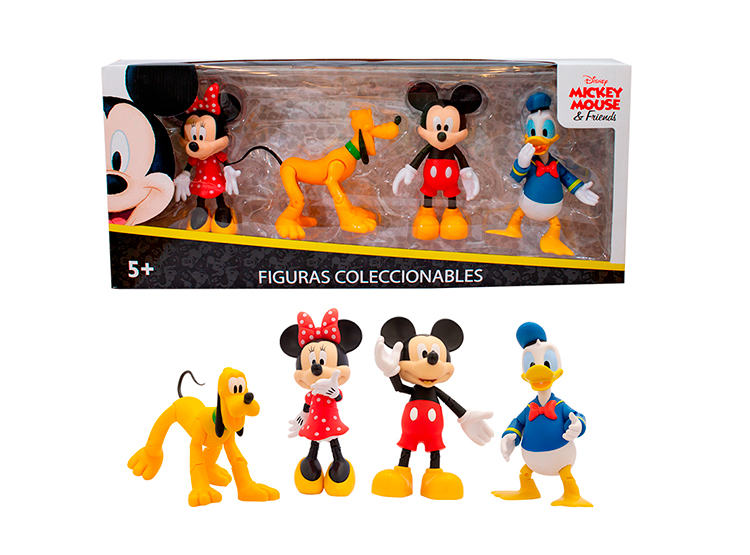 SET DE FIGURAS ARTICULABLES FAMILIA DISNEY MICKEY MOUSE MM1-4 - 1
