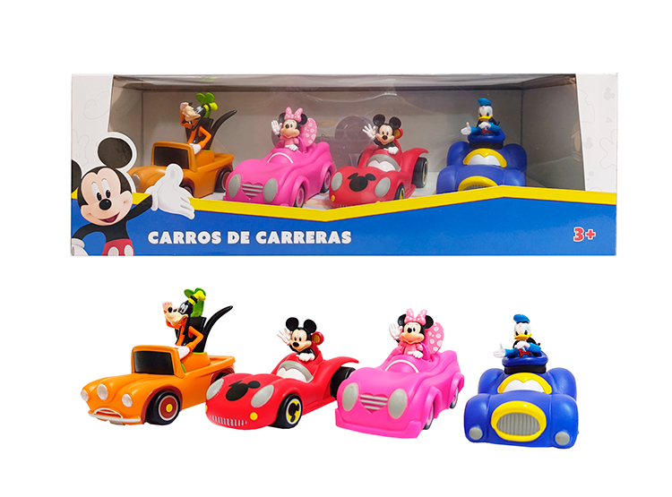 SET COCHES RODADA LIBRE X 4 PCS MICKEY MOUSE MCK-C1GD - 1