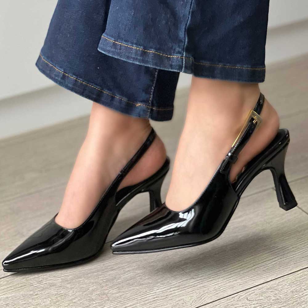 ESTILETO SAN TENDENCIA COLOR NEGRO PARA MUJER - 1