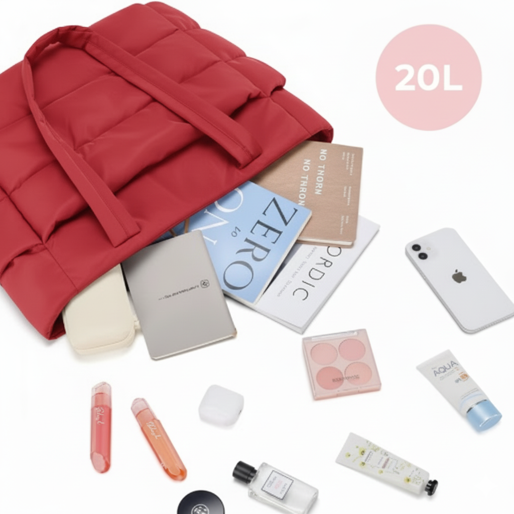 BOLSOS PUFFER TIPO TOTE BAGS PARA DAMA PORTALAPTOP - 3