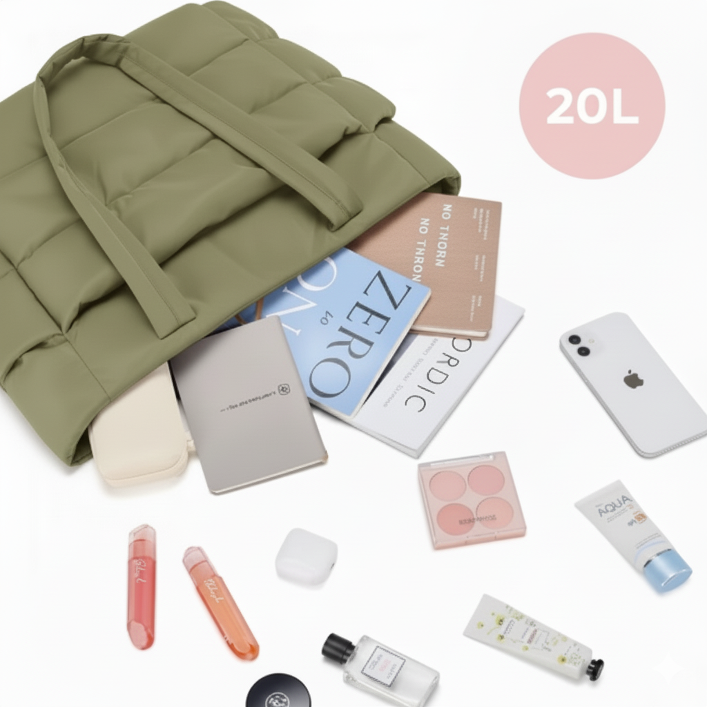 BOLSOS PUFFER TIPO TOTE BAGS PARA DAMA PORTALAPTOP - 3