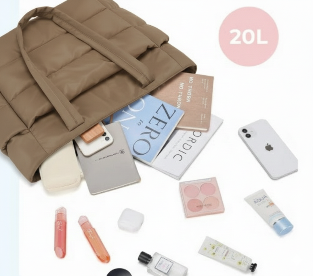 BOLSOS PUFFER TIPO TOTE BAGS PARA DAMA PORTALAPTOP - 3