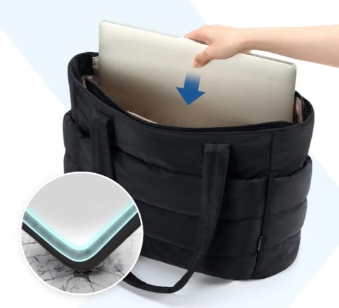 BOLSOS PUFFER TIPO TOTE BAGS PARA DAMA PORTALAPTOP - 4