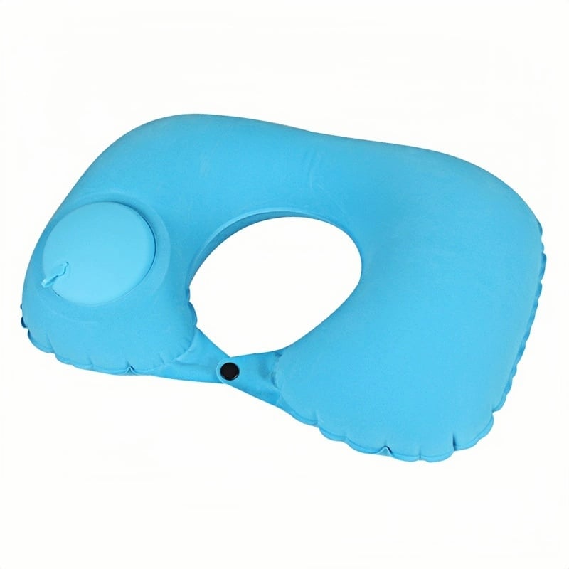 ALMOHADA PARA VIAJE O COLLARIN - INFLABLE CON BOMBA DE AIRE - 1