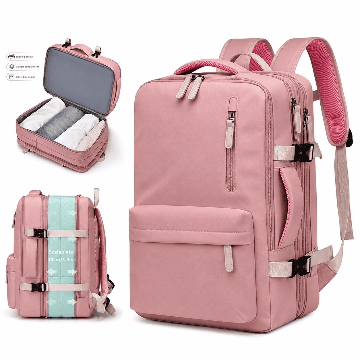 MOCHILA VIAJERA EXPANDIBLE PRO PARA EQUIPAJE DE MANO - 1