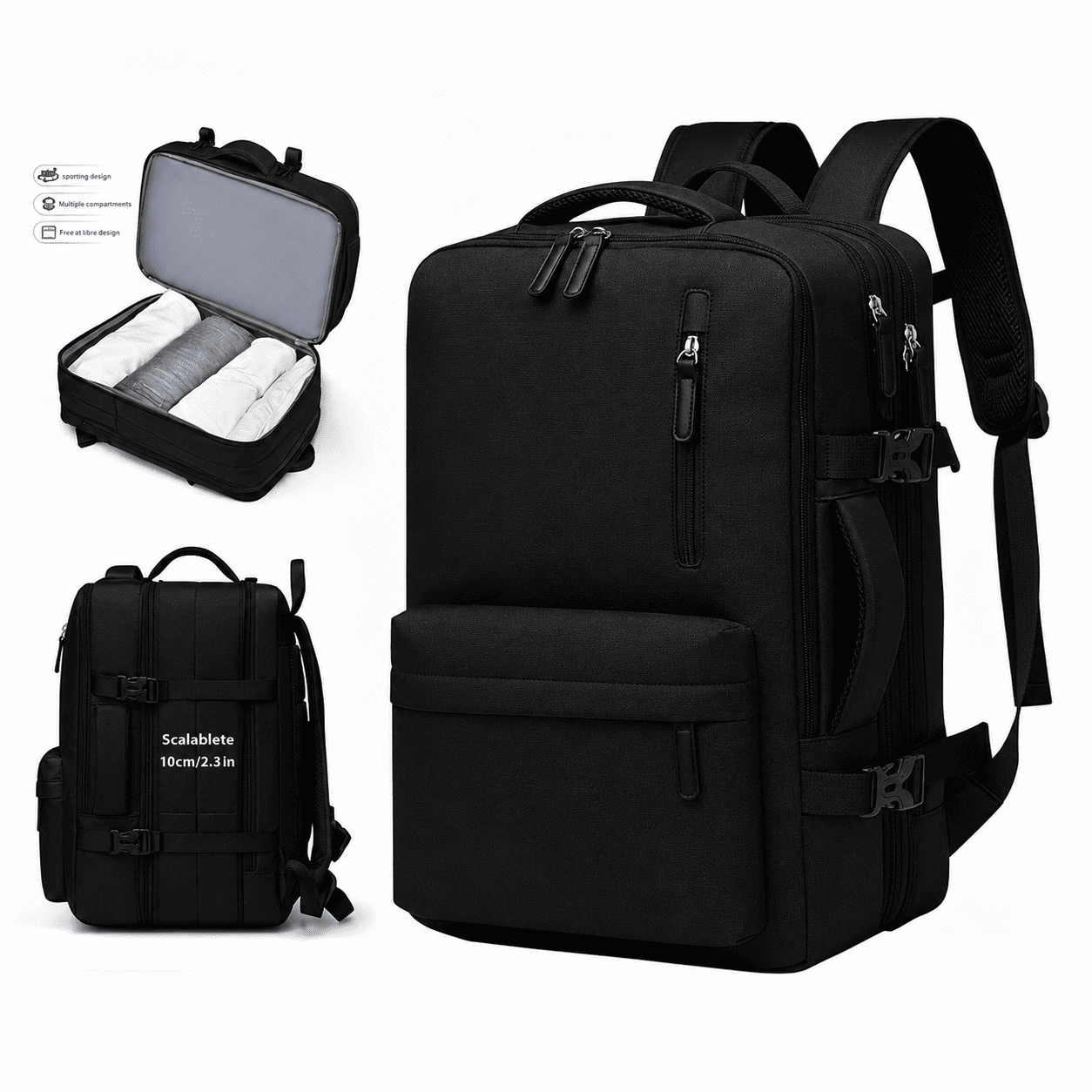 MOCHILA VIAJERA EXPANDIBLE PRO PARA EQUIPAJE DE MANO - 1