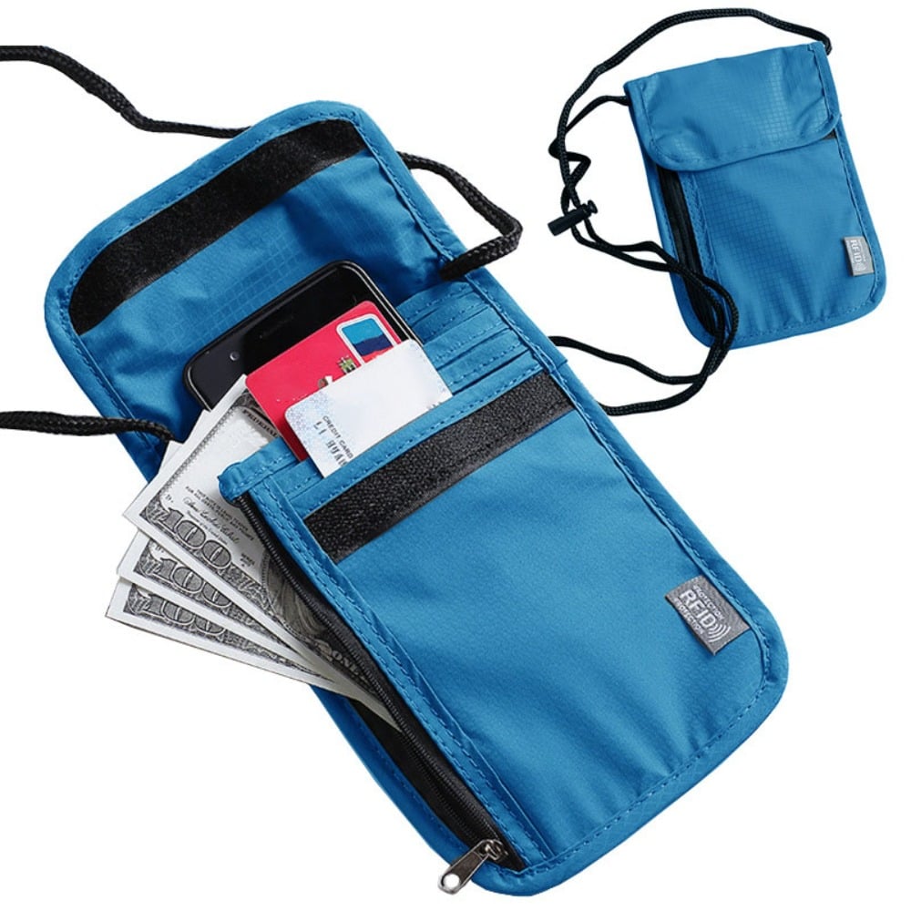 MORRAL PORTA PASAPORTE PLANO DE VIAJE IMPERMEABLE - 1