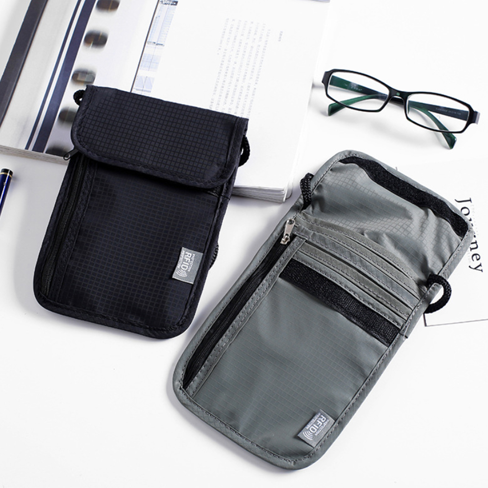 MORRAL PORTA PASAPORTE PLANO DE VIAJE IMPERMEABLE - 5