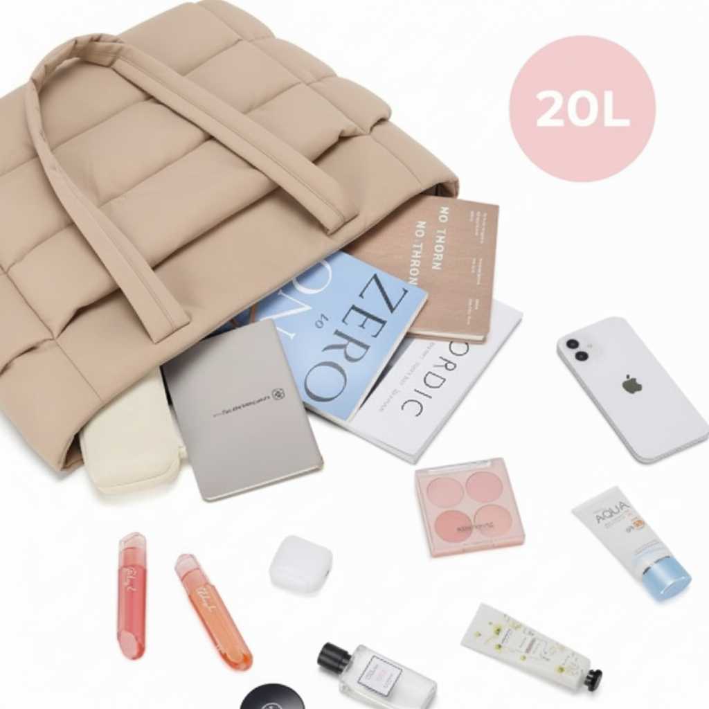 BOLSOS PUFFER TIPO TOTE BAGS PARA DAMA PORTALAPTOP - 3