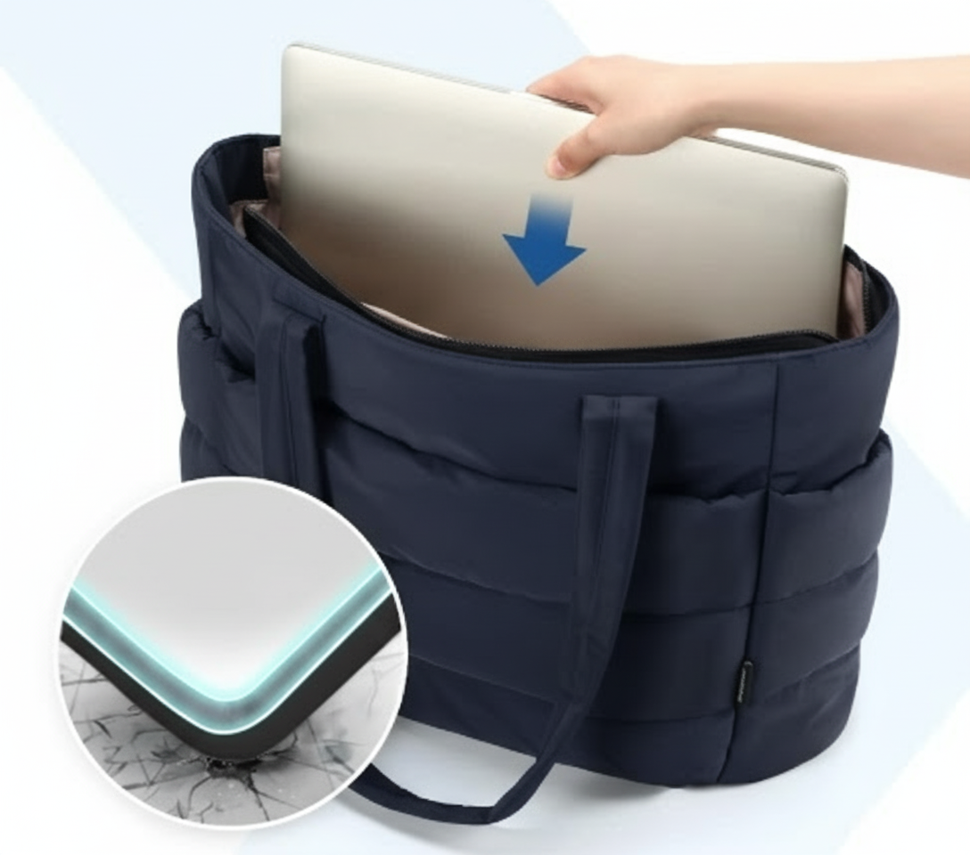 BOLSOS PUFFER TIPO TOTE BAGS PARA DAMA PORTALAPTOP - 4