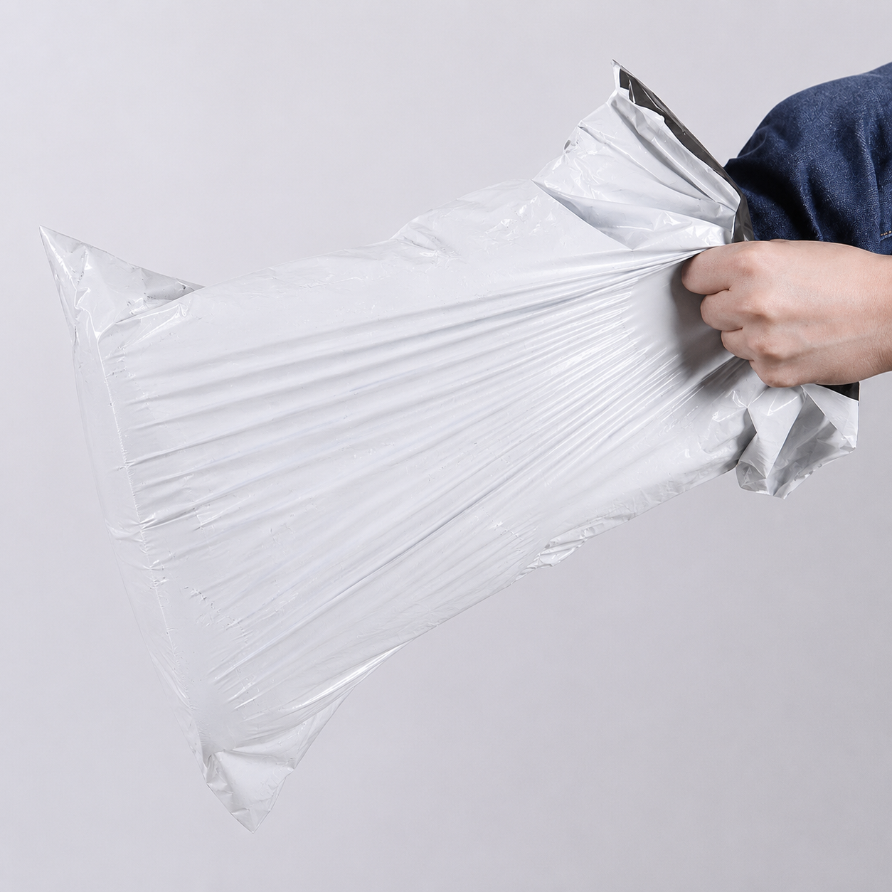 100 BOLSAS DE POLIETILENO PARA ENVIOS ECOMMERCE Y COURIER 51X35 CM BLANCO - EMBALAJE - 3