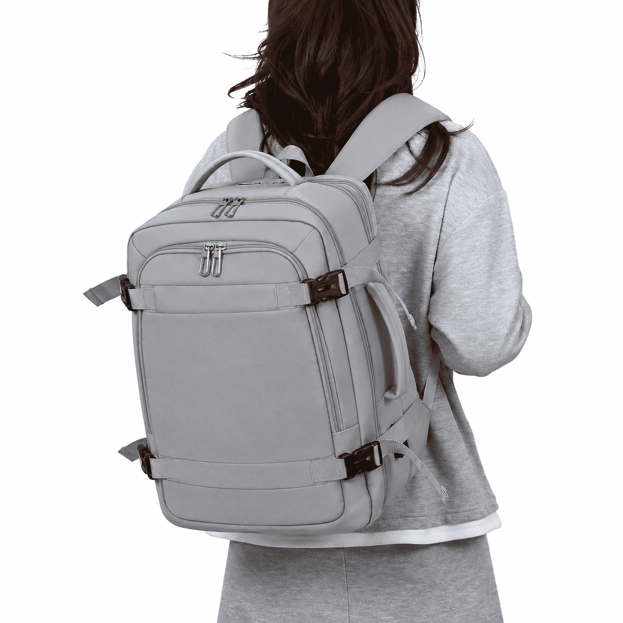 MOCHILA VIAJERA CABINERA 40X30X20CM MEDIDAS EUROPEAS EQUIPAJE DE MANO EXPANDIBLE - 2