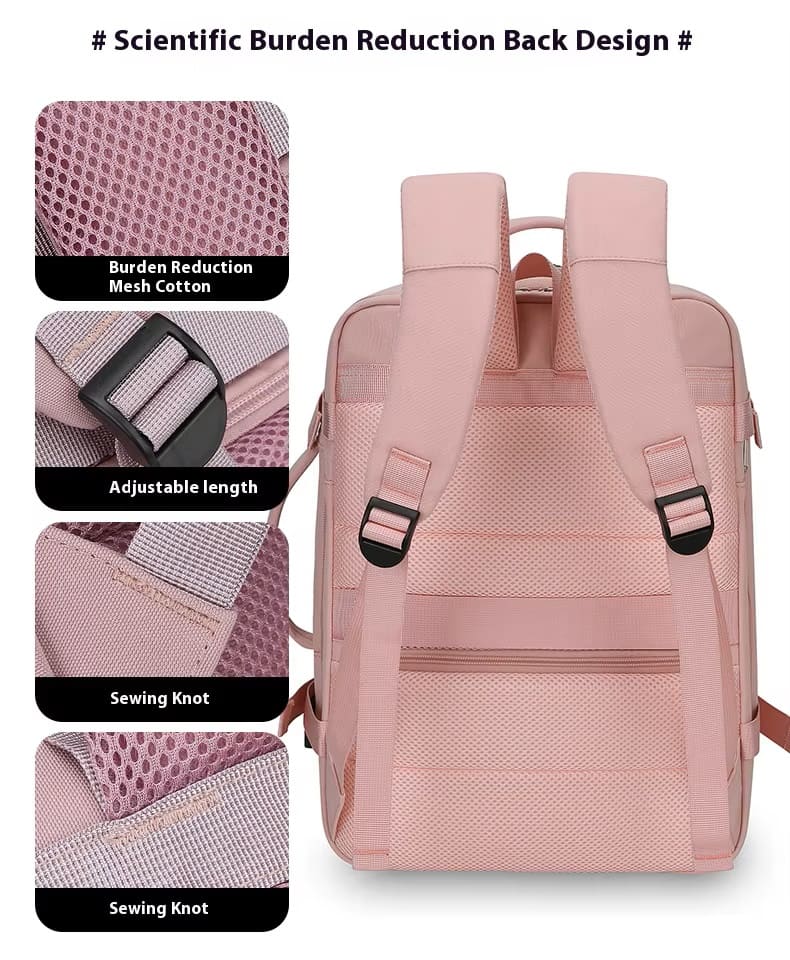 MOCHILA VIAJERA CABINERA 40X30X20CM MEDIDAS EUROPEAS EQUIPAJE DE MANO EXPANDIBLE - 4