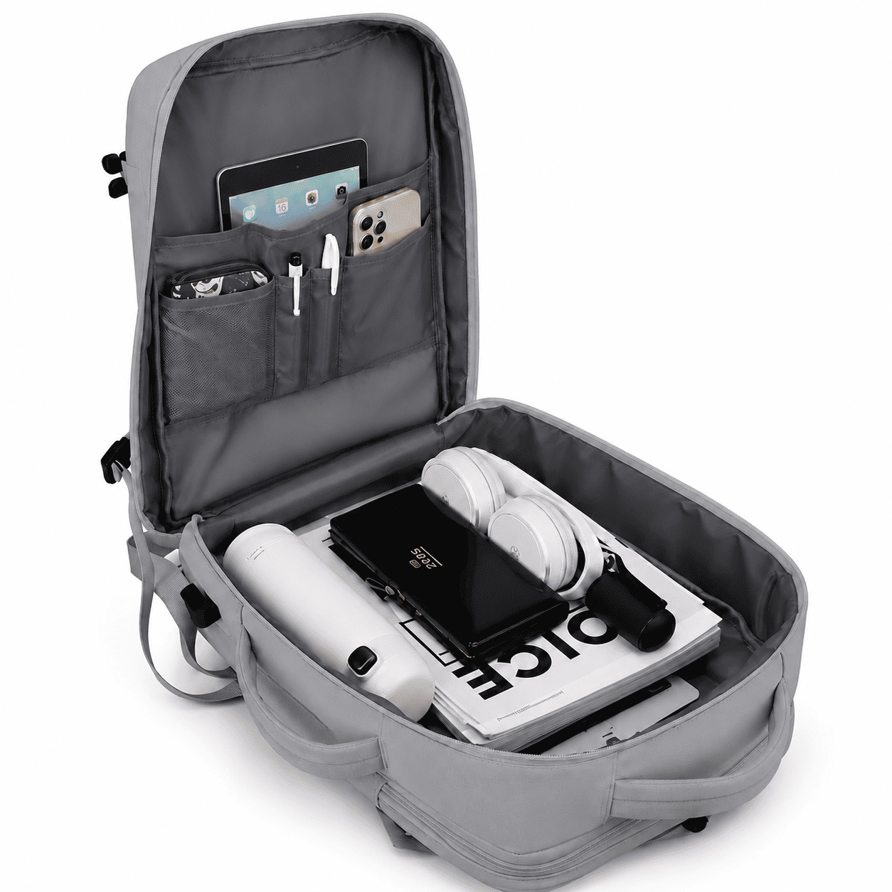 MOCHILA VIAJERA CABINERA 40X30X20CM MEDIDAS EUROPEAS EQUIPAJE DE MANO EXPANDIBLE - 6