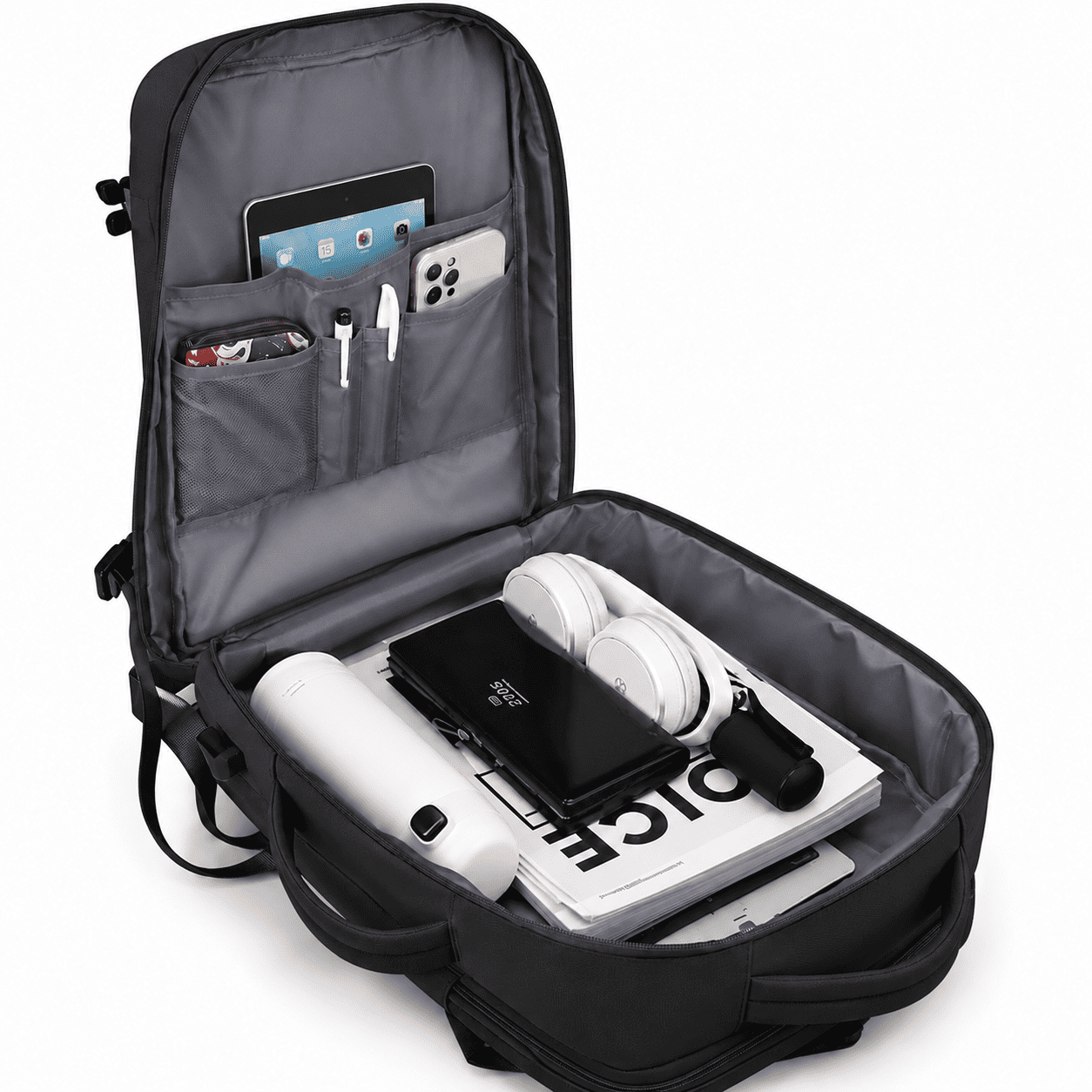 MOCHILA VIAJERA CABINERA 40X30X20CM MEDIDAS EUROPEAS EQUIPAJE DE MANO EXPANDIBLE - 7