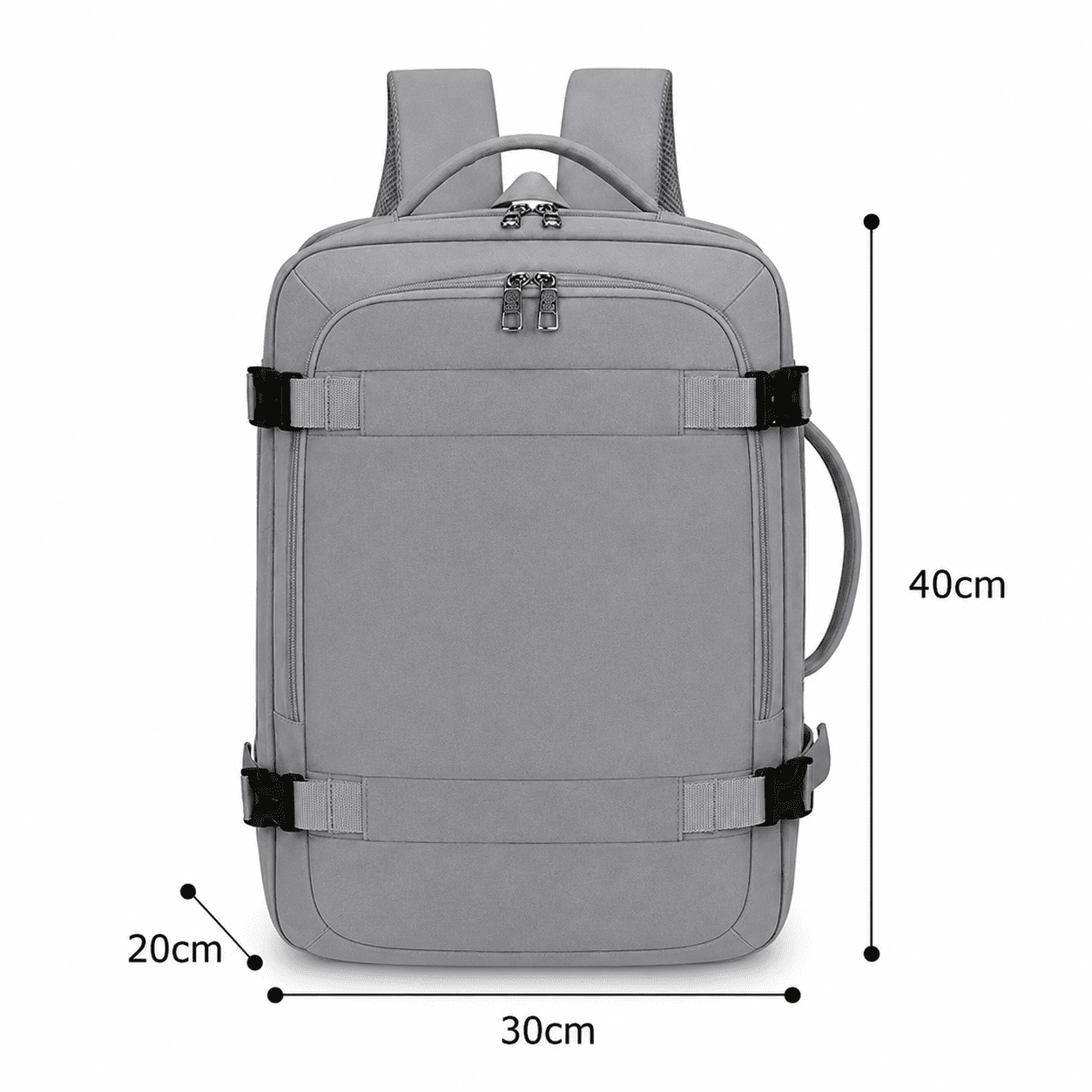 MOCHILA VIAJERA CABINERA 40X30X20CM MEDIDAS EUROPEAS EQUIPAJE DE MANO EXPANDIBLE - 8