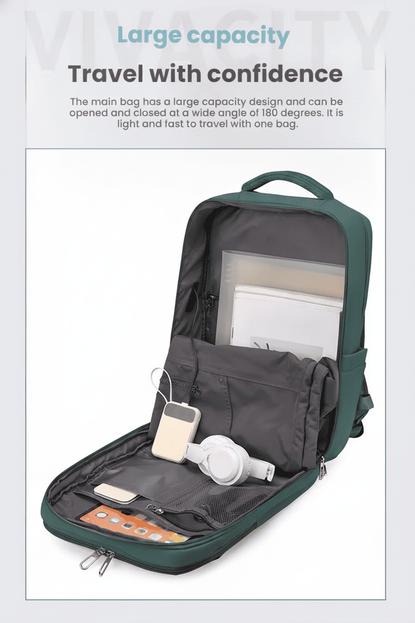 MOCHILA VIAJERA EQUIPAJE DE MANO PORTALAPTOP MULTIFUNCIONAL - 5