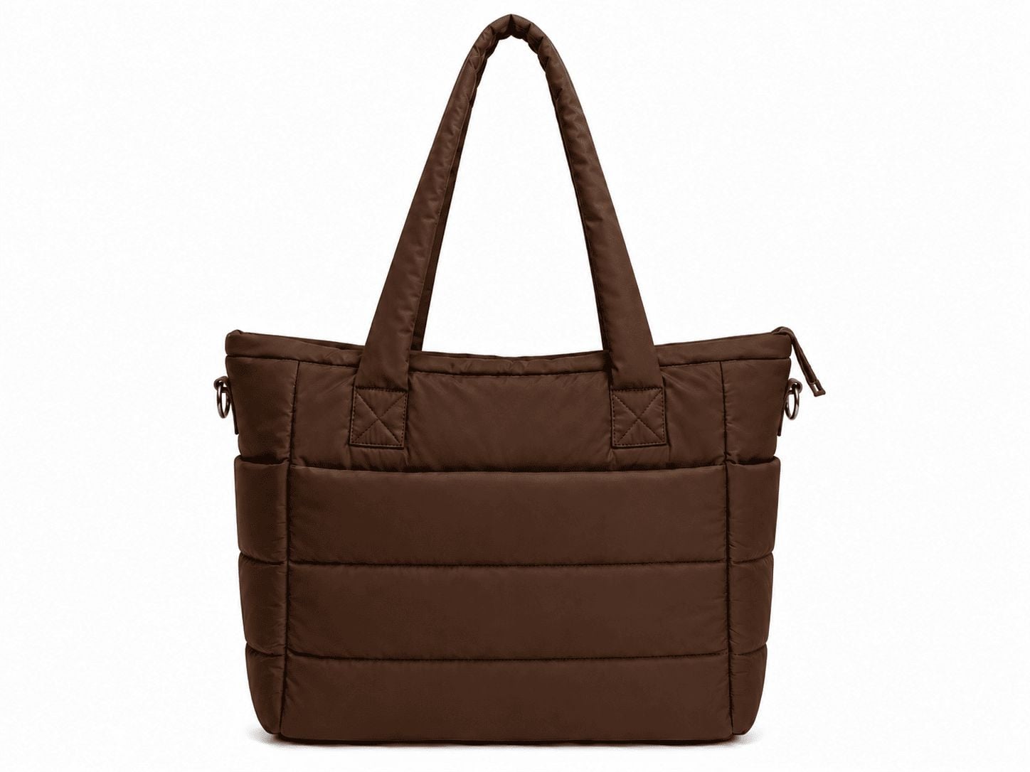 BOLSO PUFFER PORTALAPTOP, TOTE BAGS UNIVERSITARIO, EJECUTIVO Y VIAJE - HUESO - 3