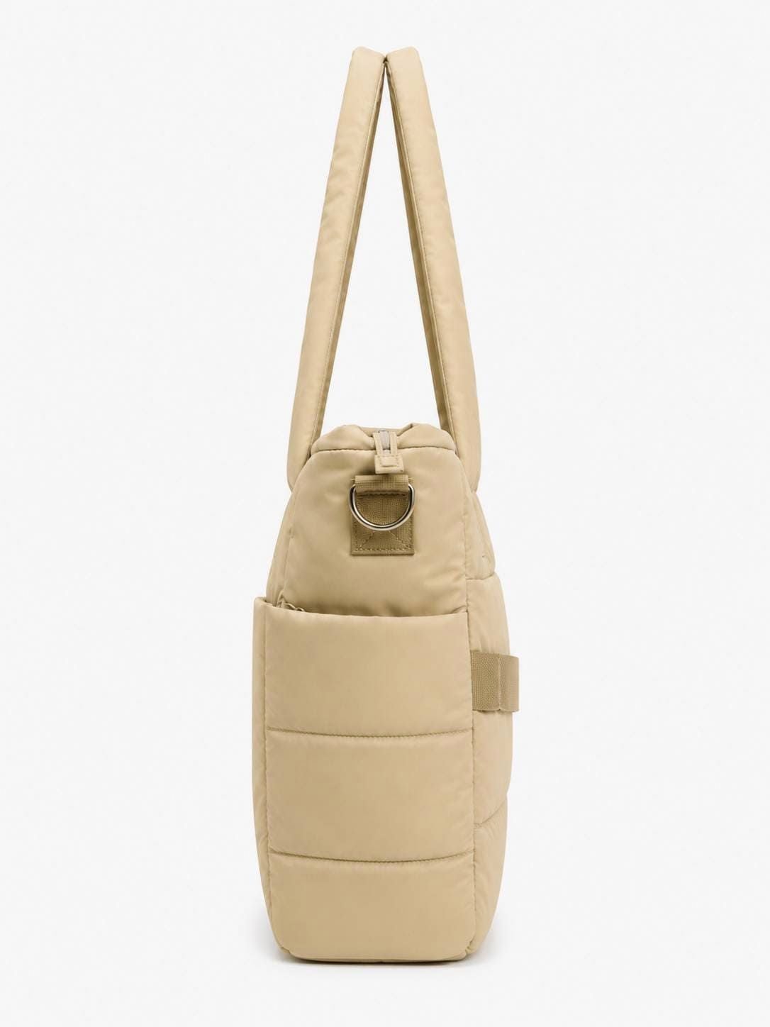BOLSO PUFFER PORTALAPTOP, TOTE BAGS UNIVERSITARIO, EJECUTIVO Y VIAJE - HUESO - 3