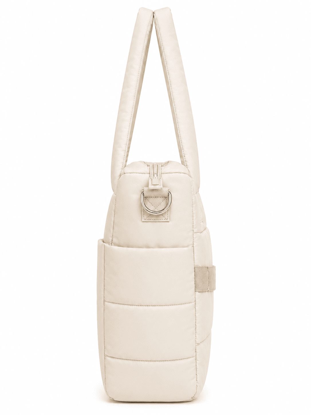 BOLSO PUFFER PORTALAPTOP, TOTE BAGS UNIVERSITARIO, EJECUTIVO Y VIAJE - HUESO - 4