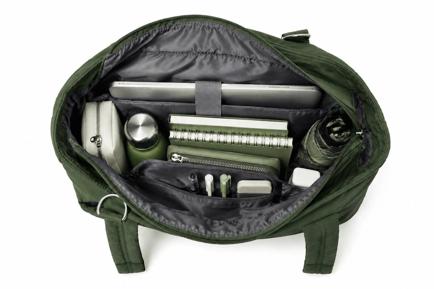 BOLSO PUFFER MUJER IMPERMEABLE PORTALAPTOP 16 ORGANIZADOR PREMIUM - VIOLETA - 8