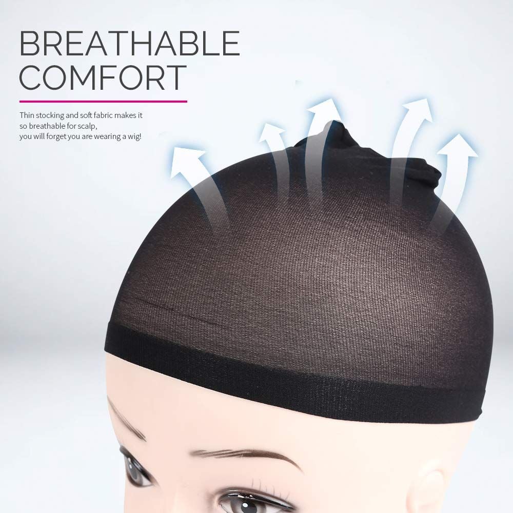 REDECILLA NEGRA PARA EL CABELLO 5 PACKS, MALLA ELASTICA, WIG CAP, GORRO PARA PELUCAS - 5