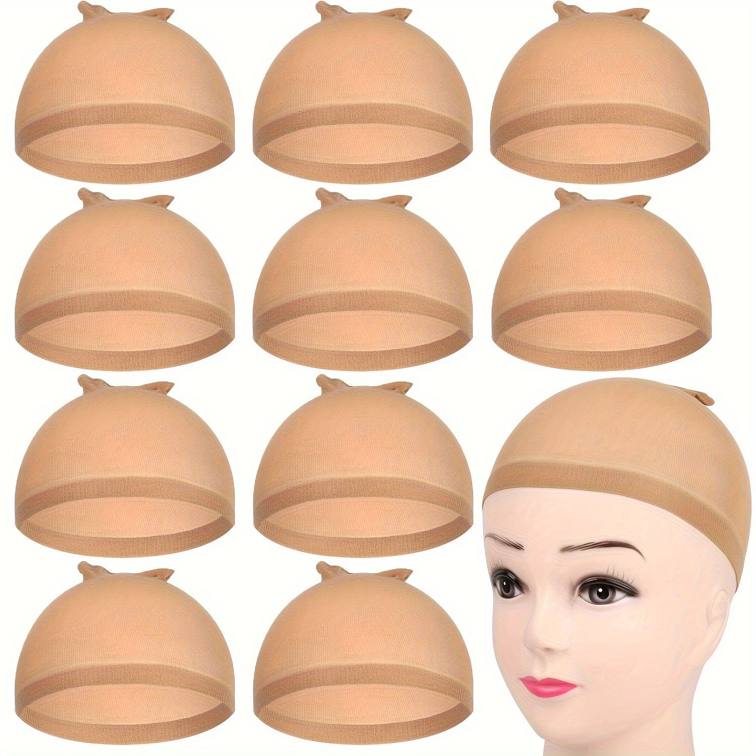 REDECILLA BEIGE PARA EL CABELLO 5 PACKS, MALLA ELASTICA, WIG CAP, GORRO PARA PELUCAS - 1