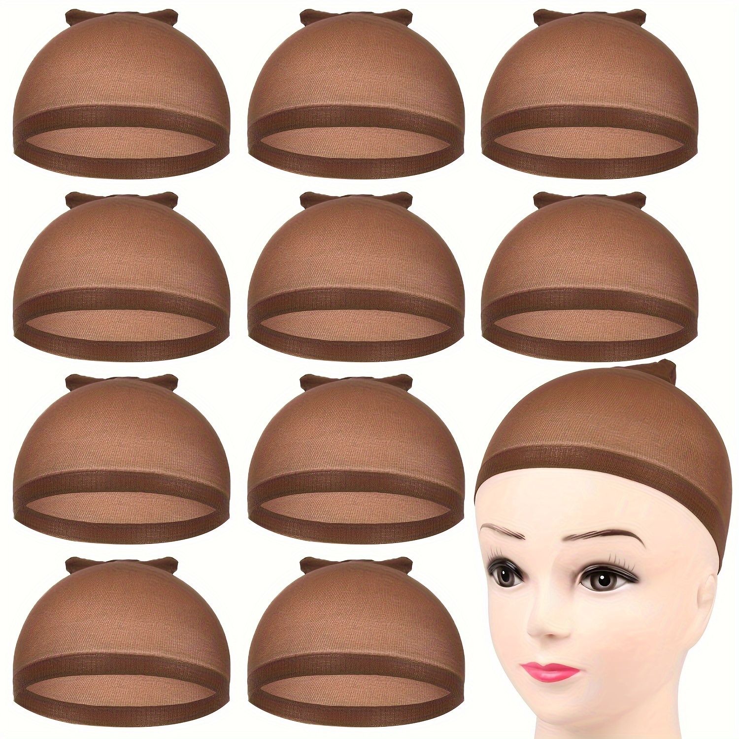 REDECILLA MARRON PARA EL CABELLO 5 PACKS, MALLA ELASTICA, WIG CAP, GORRO PARA PELUCAS - 1