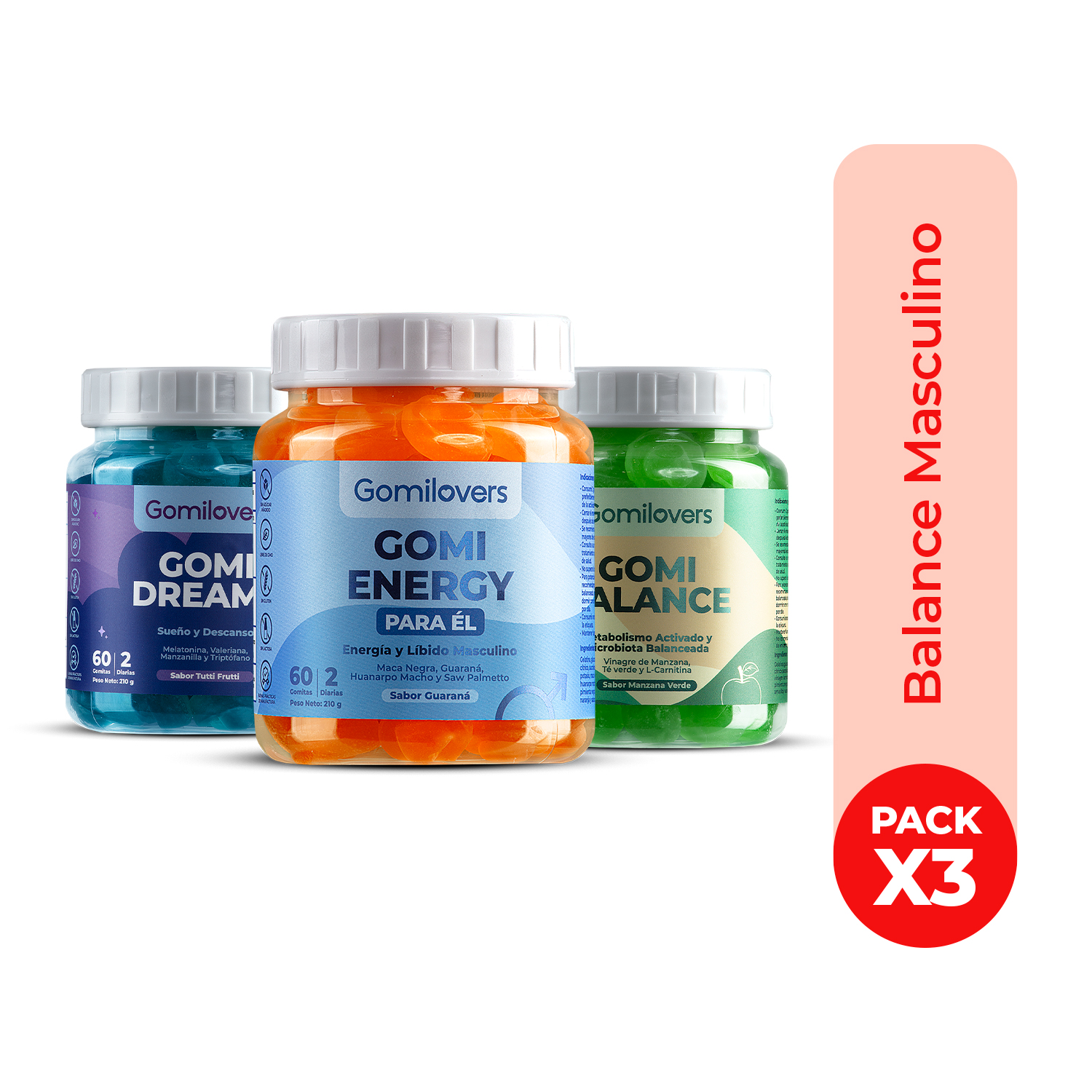 GOMITAS PACK BALANCE MASCULINO - 1
