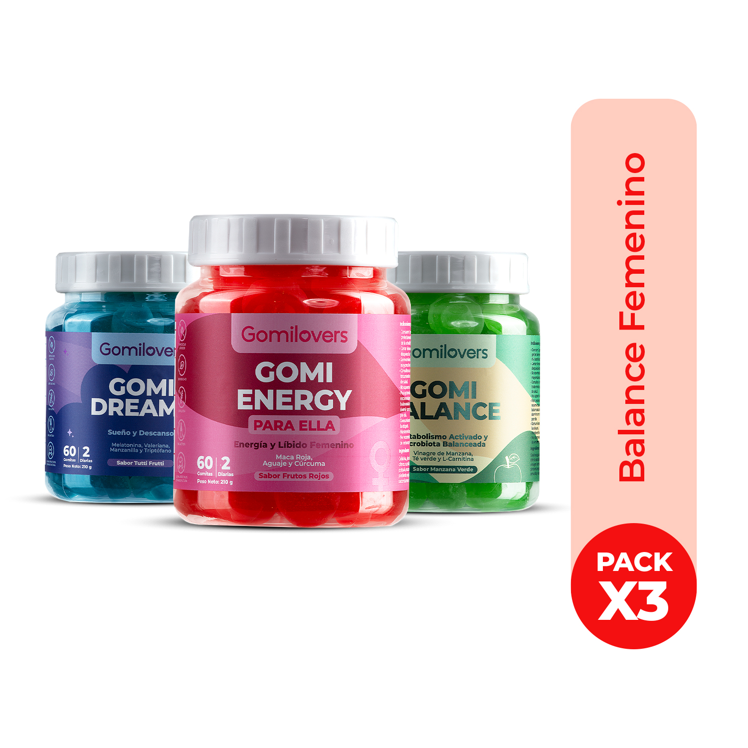 GOMITAS PACK BALANCE FEMENINO - 1