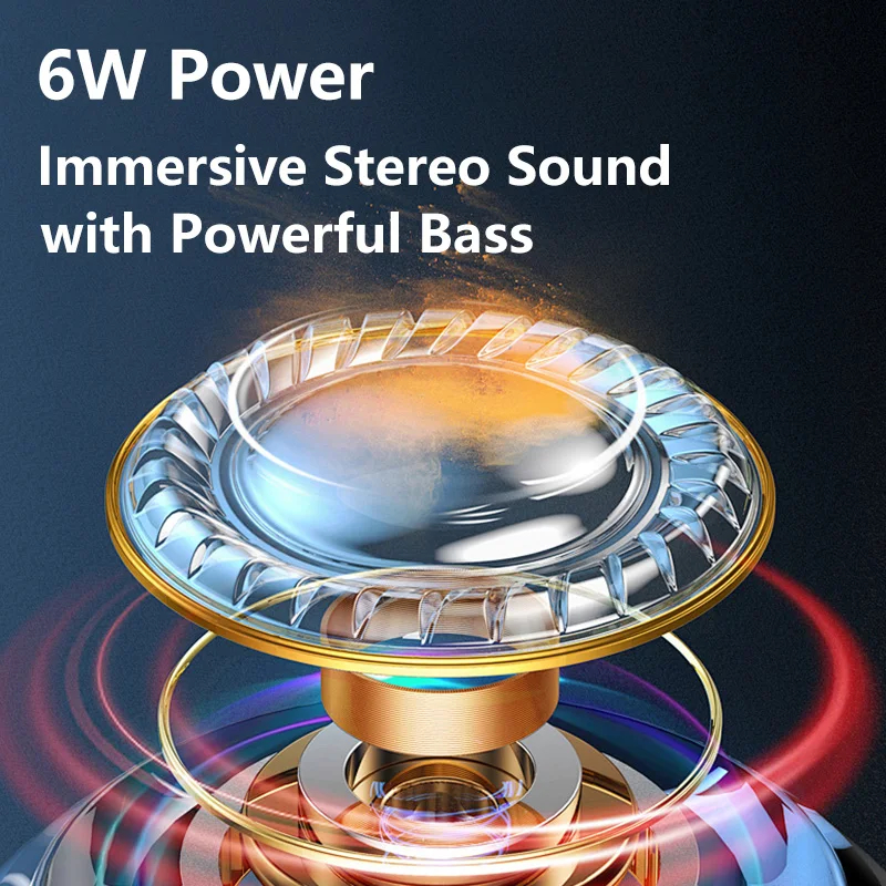 PARLANTE BLUETOOTH EBS-312 MINI MAGNETICO HIFI IMPERMEABLE IPX5 CON MODO TWS PARA DEPORTES Y EXTERIORES - 3