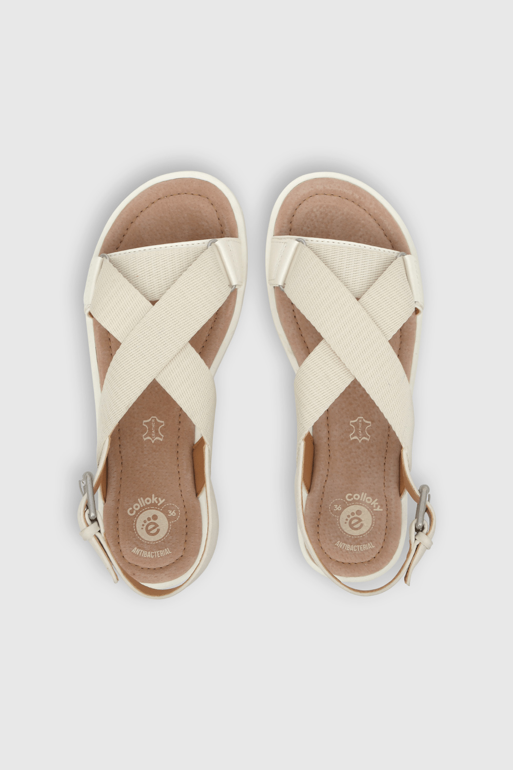 SANDALIA CASUAL COLLOKY KID NIÑA BLANCO - 4