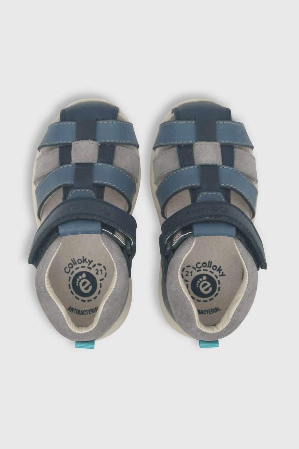 SANDALIA CASUAL COLLOKY PRIMEROS PASOS NIÑO AZUL - 4