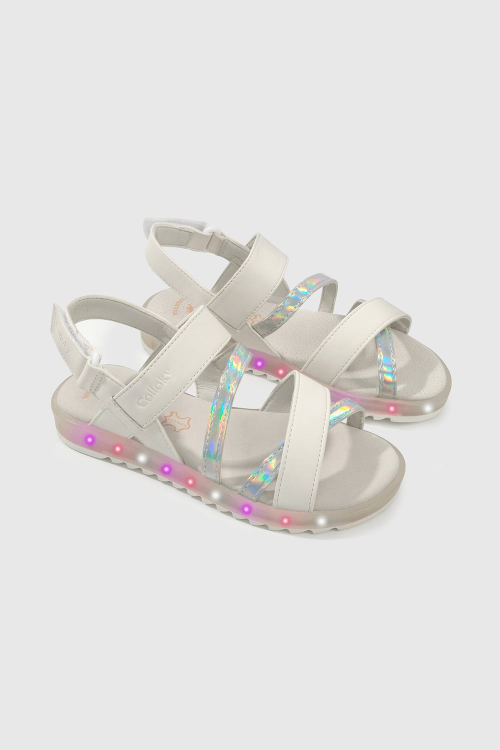 SANDALIA CASUAL COLLOKY KID NIÑA BLANCO - 1