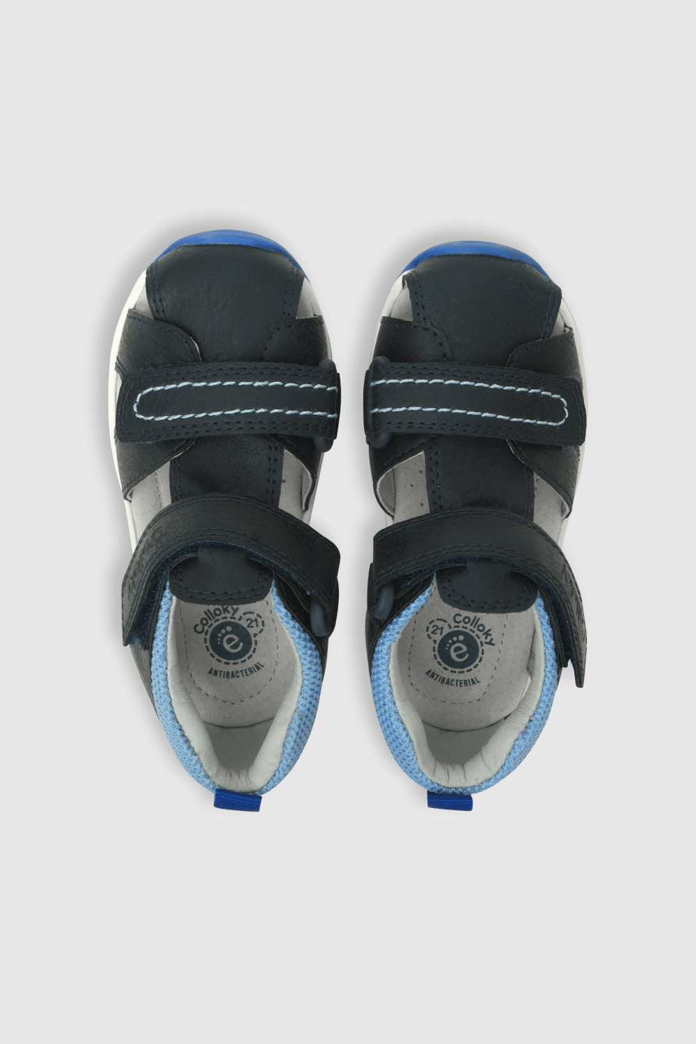 SANDALIA CASUAL COLLOKY PRIMEROS PASOS NIÑO AZUL - 4