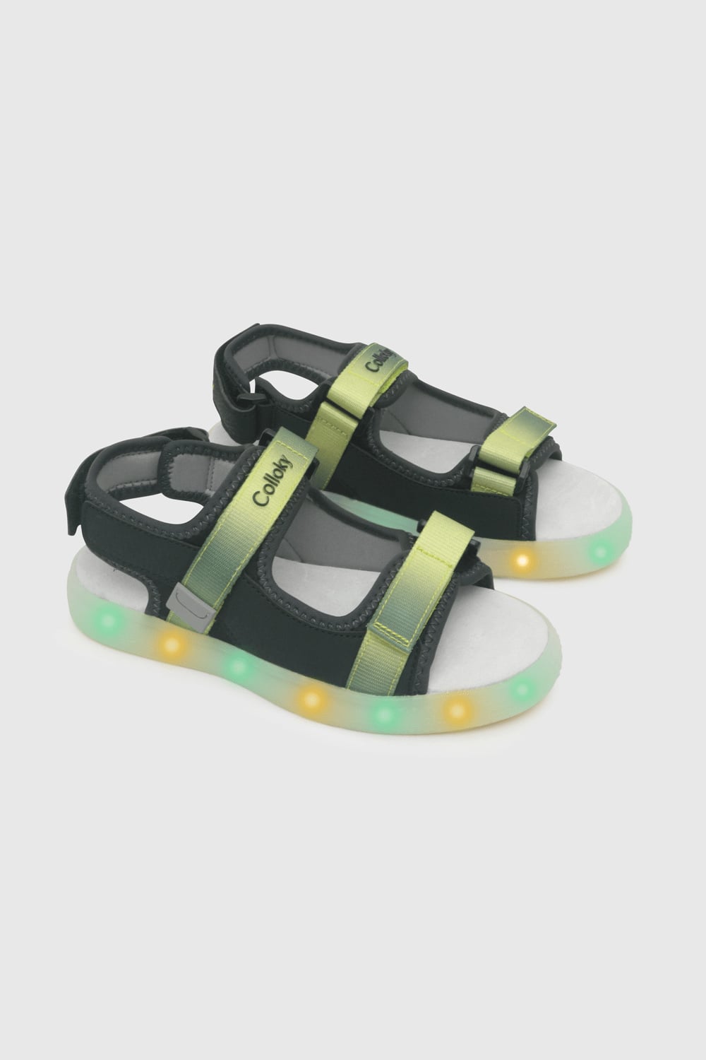SANDALIA LUCES COLLOKY KID NIÑO NEGRO - 1