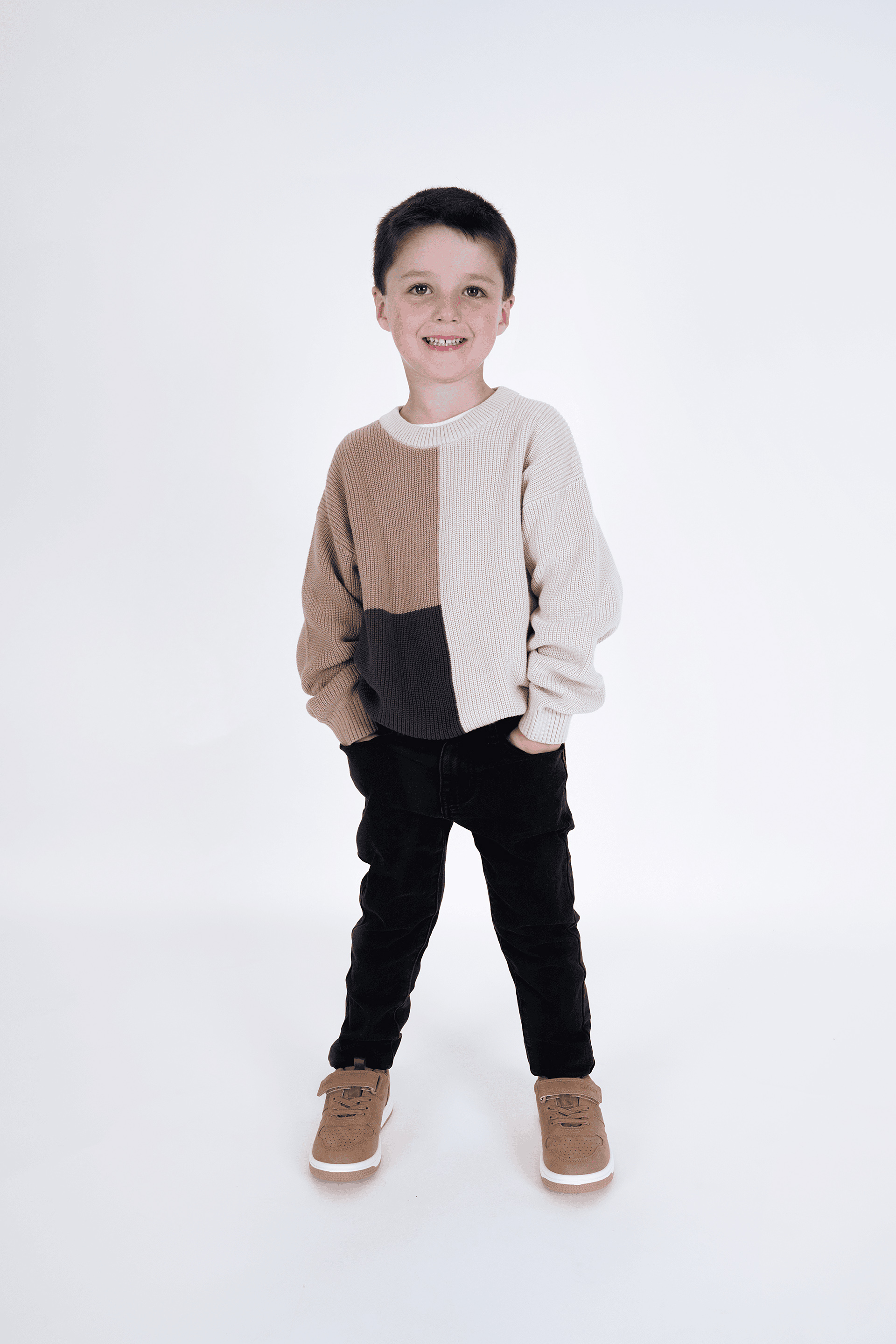 SWEATER COLLOKY NIÑO SWLA4177I25 BEIGE - 2