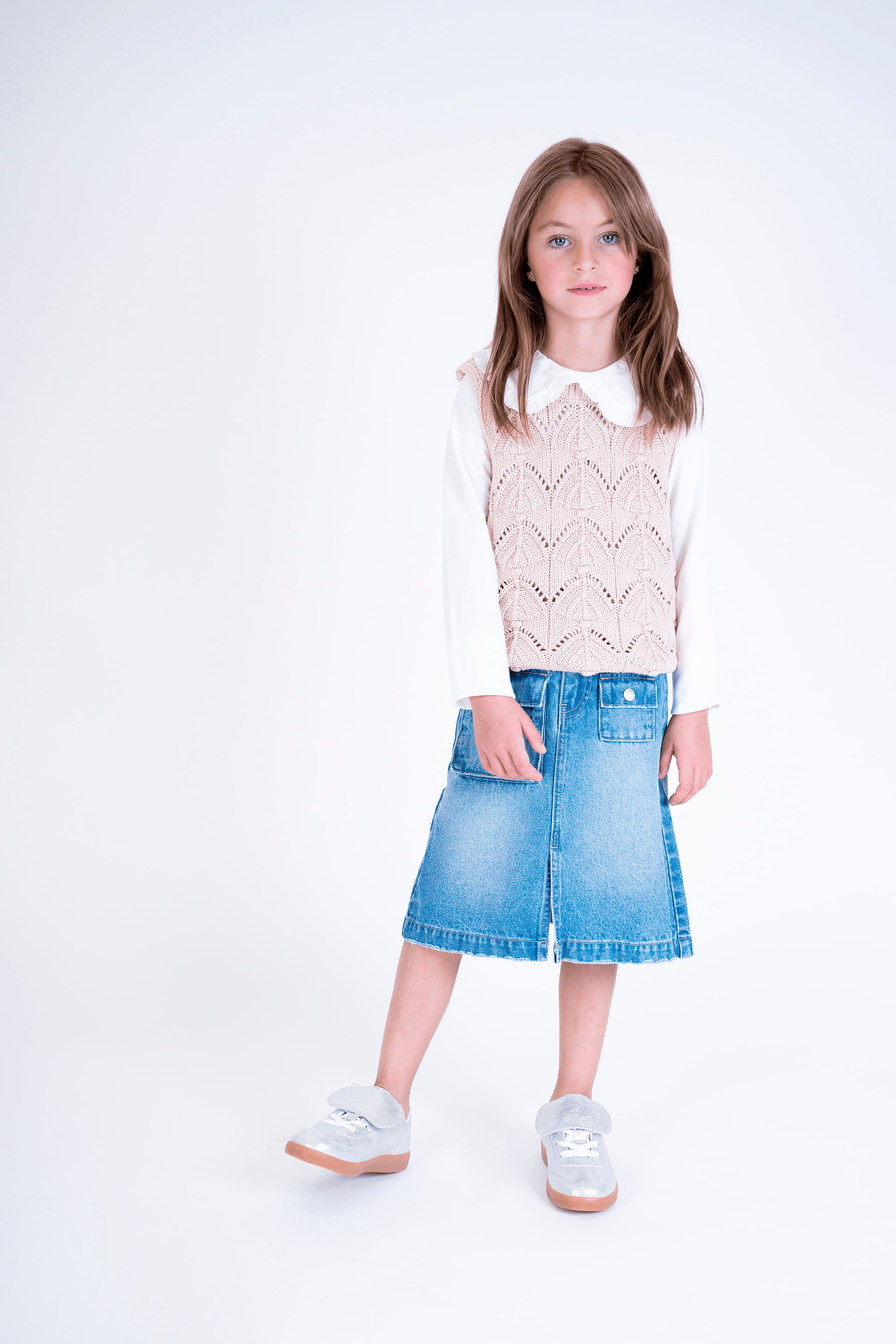 FALDA CASUAL COLLOKY KID NIÑA AZUL - 2