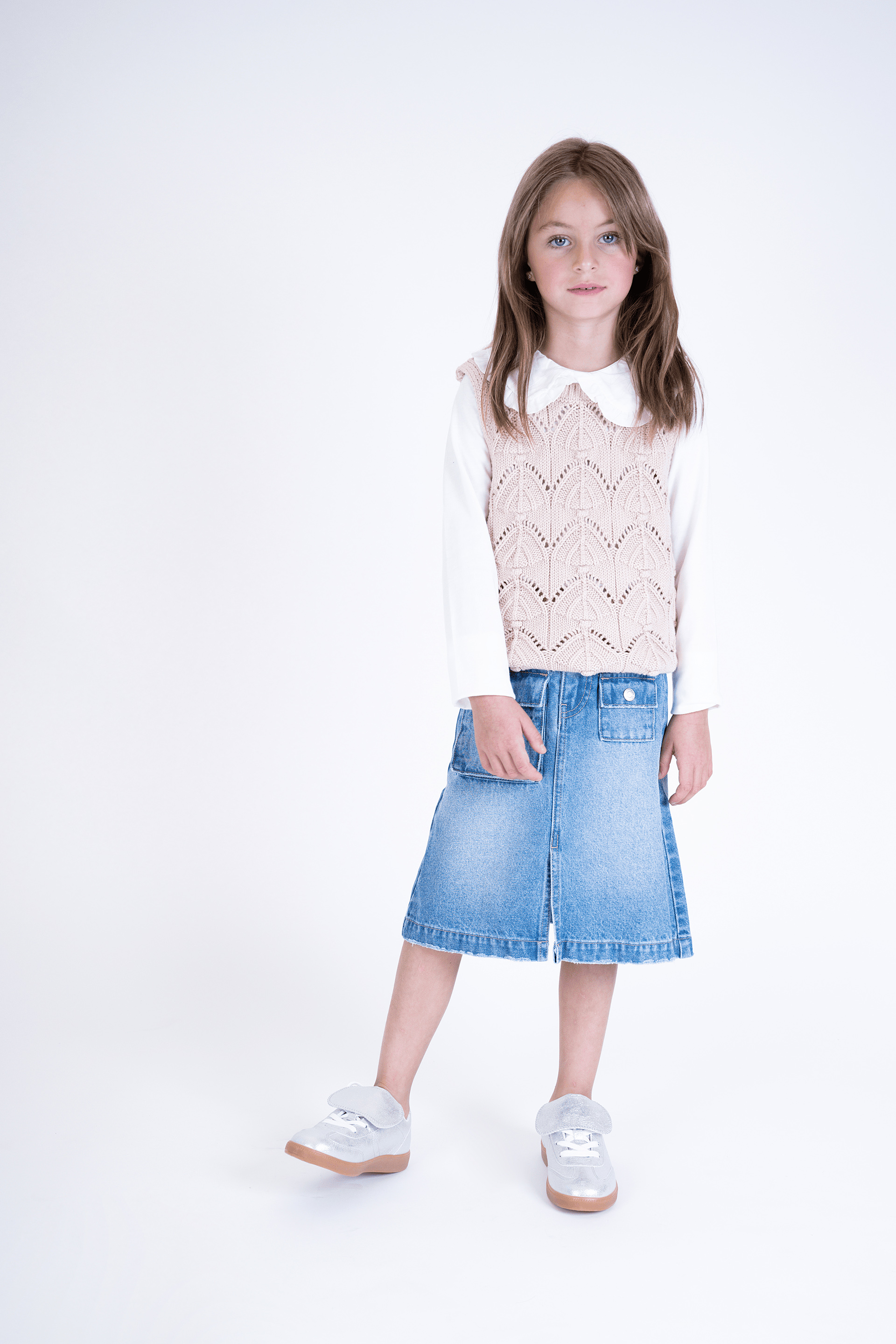 FALDA CASUAL COLLOKY KID NIÑA AZUL - 7