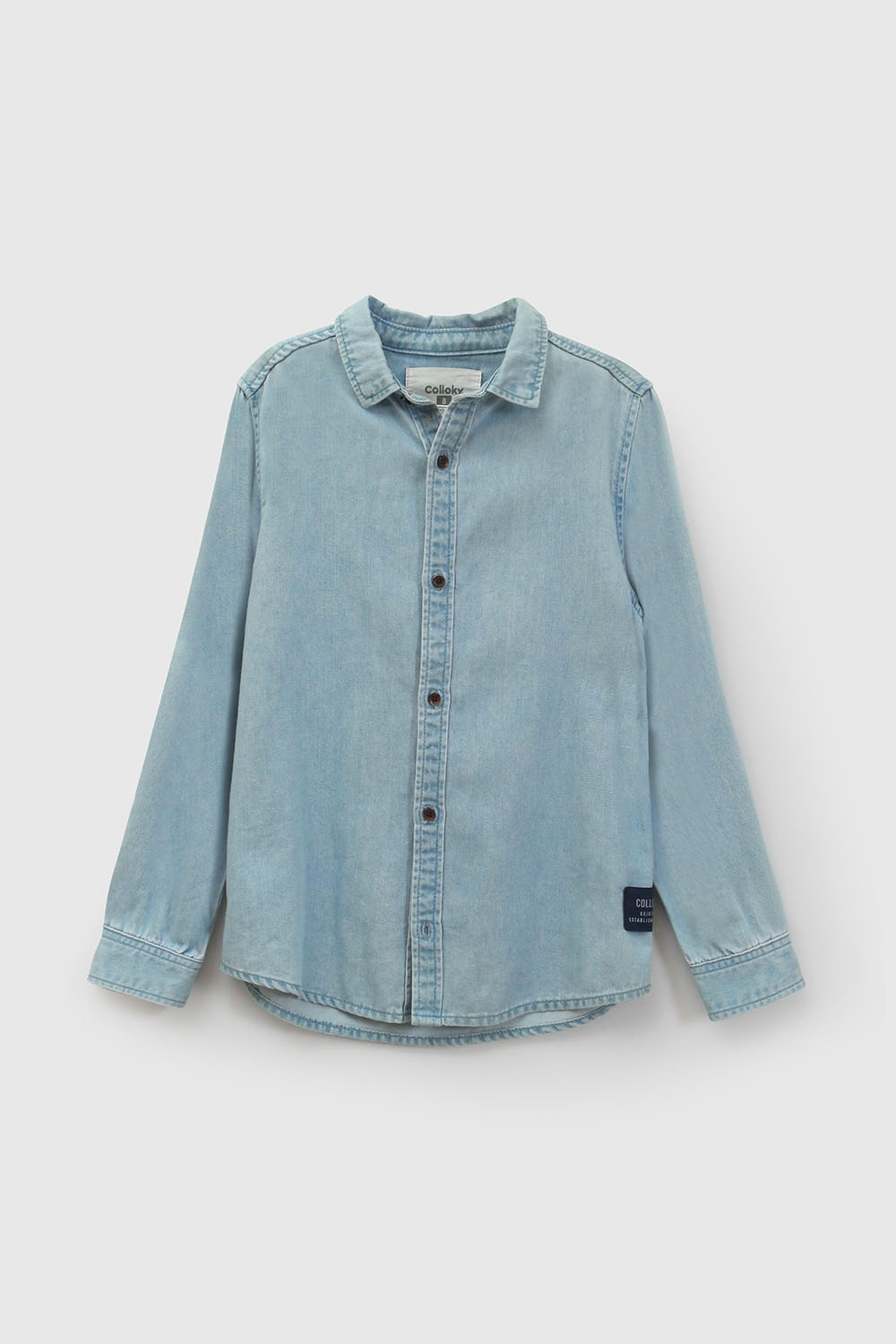 CAMISA CASUAL COLLOKY KID NIÑO CELESTE - 4